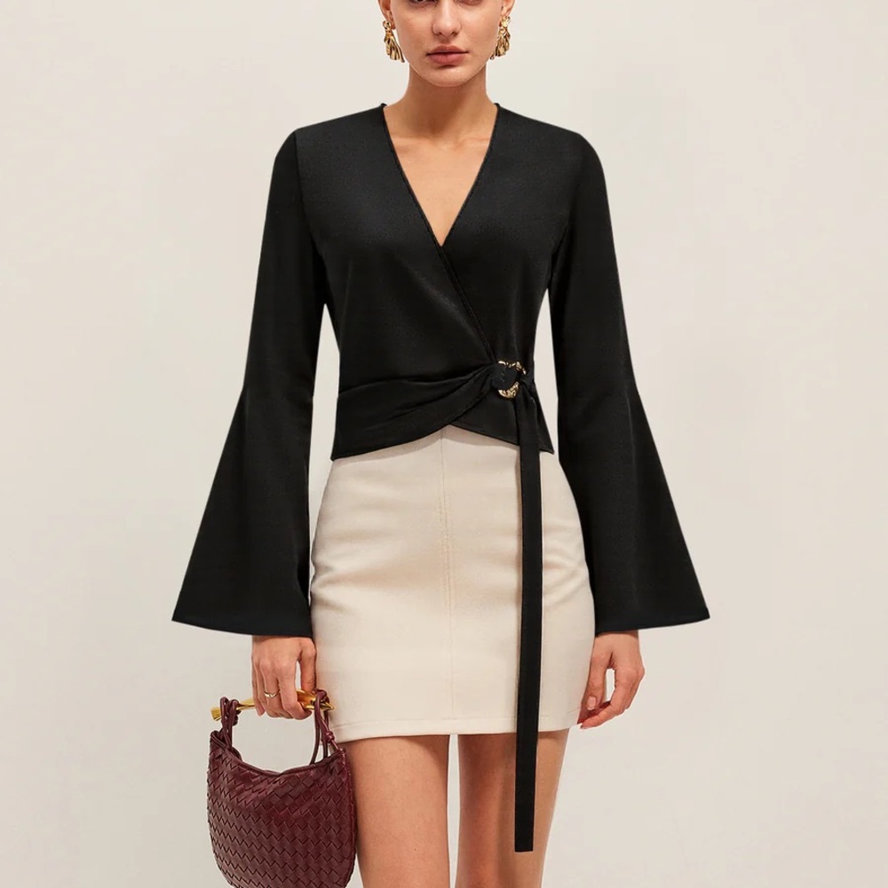 Black Wrap Top
